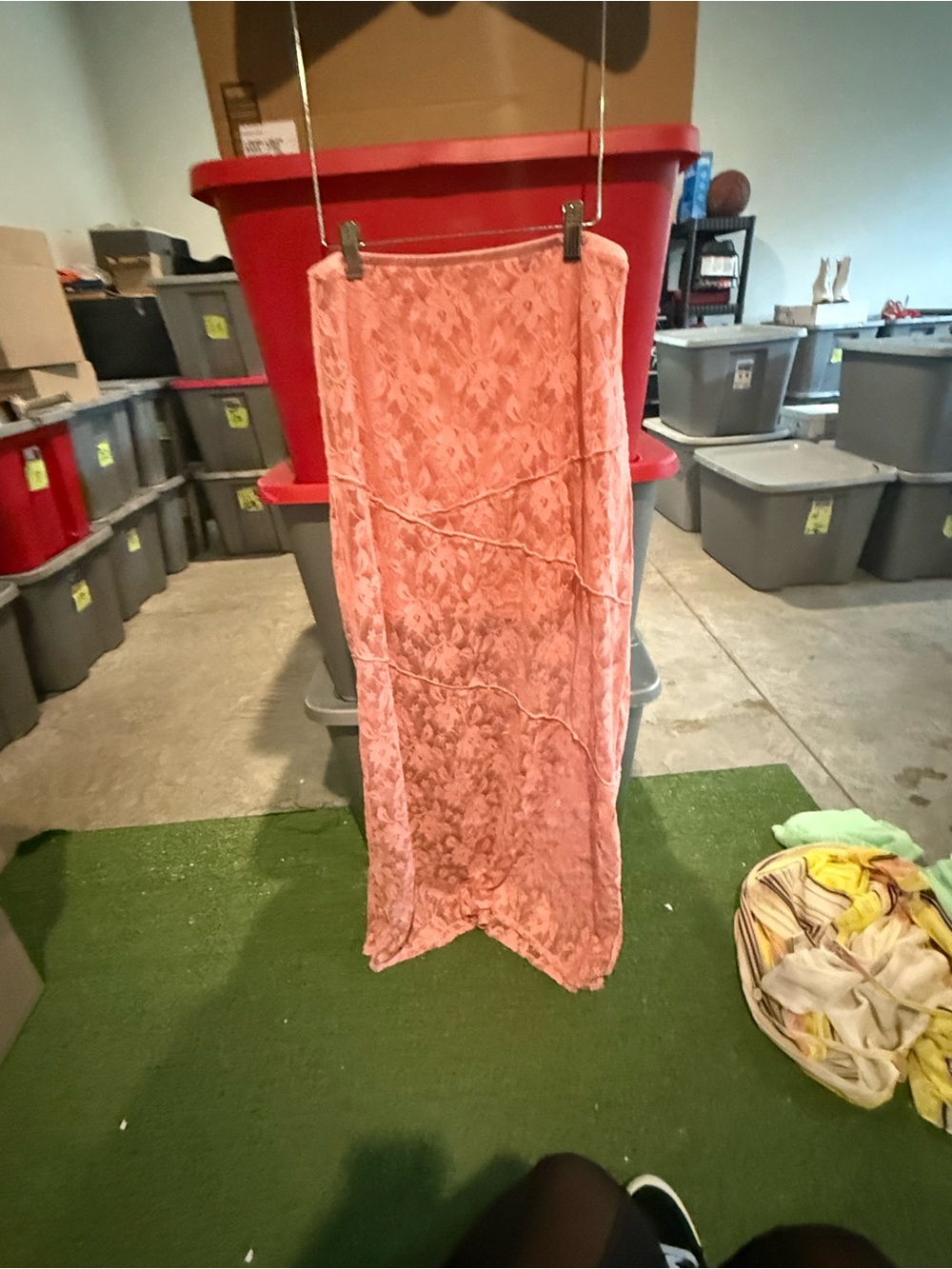 Pink Lace Maxi Skirt - Elegant Women's Skirt 104